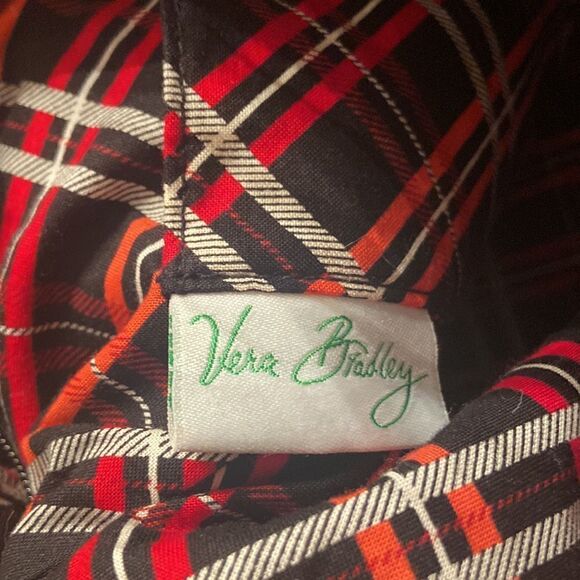 Vera Bradley bag like new black, red cream tan colors - Picture 12 of 12
